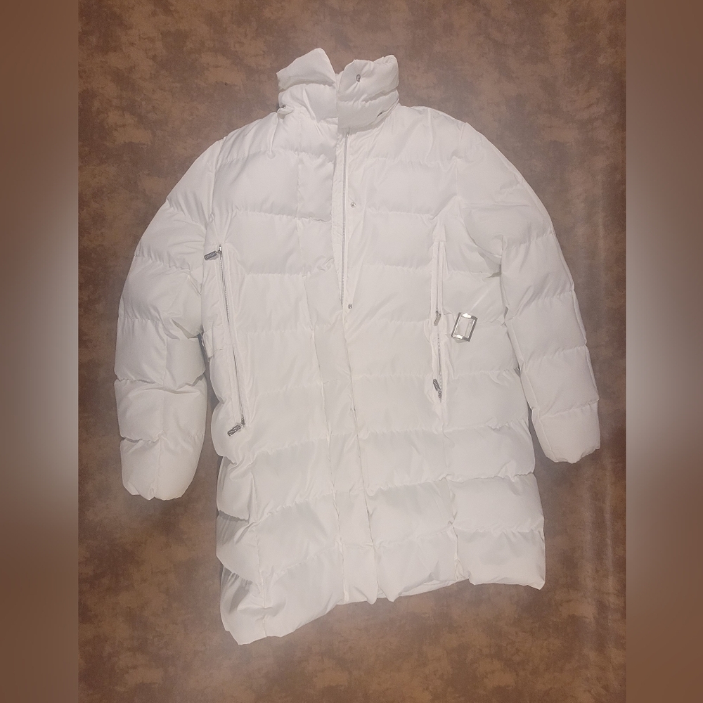 Xoxo, size 3X white zipper puffer winter coat.
